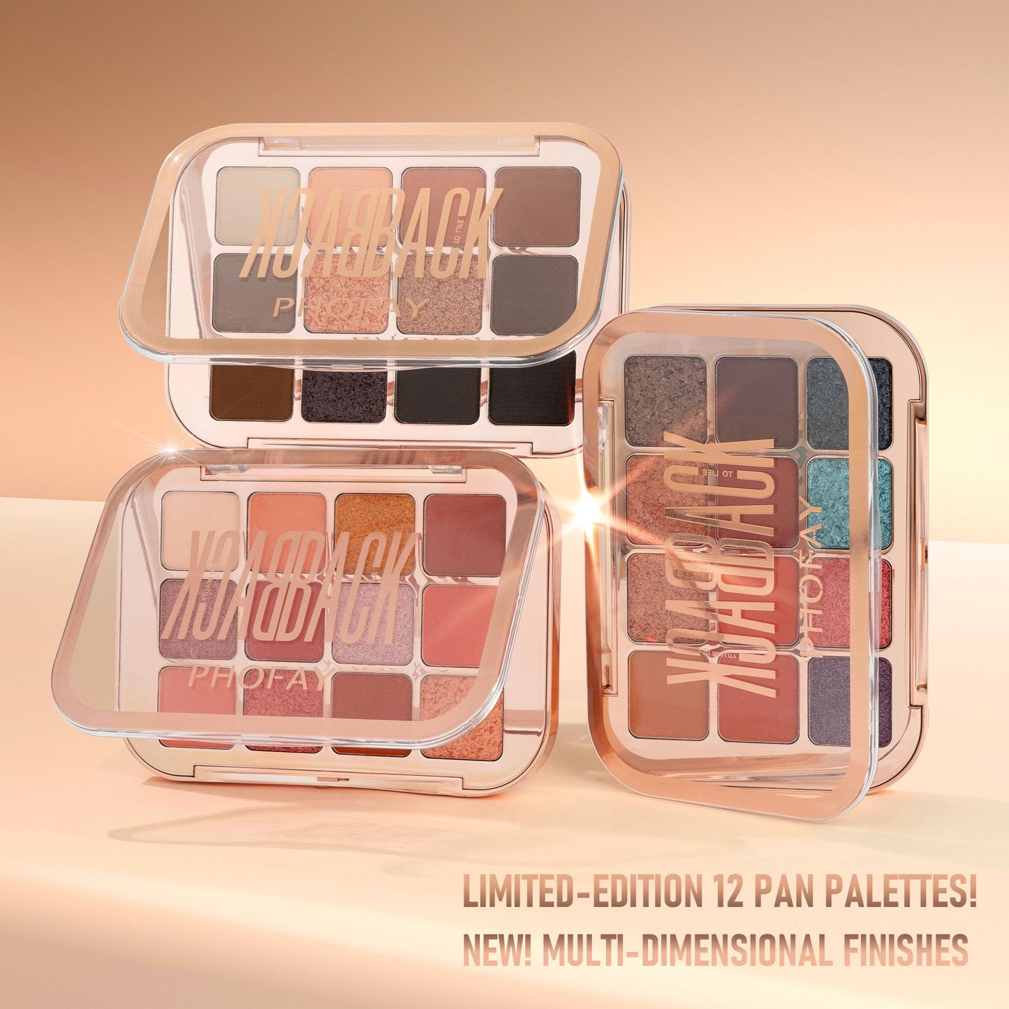 “Dramatic glittery cut-crease using the cool-metallic shades in the PHOFAY palette”


