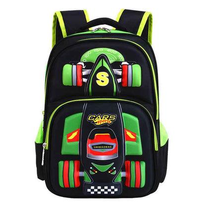 3D School Bags for Boys – Car Design Trolley Backpack