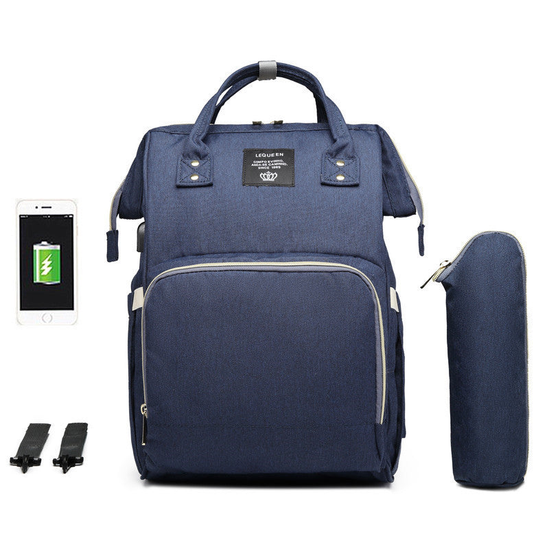 Durable LEQUEEN Mummy Bag: Organize Diapers with Ease