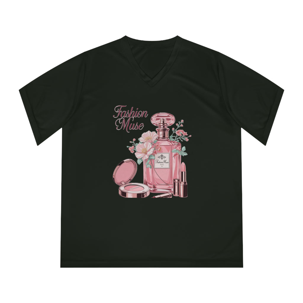 Side view of slim-fit women's activewear shirt

