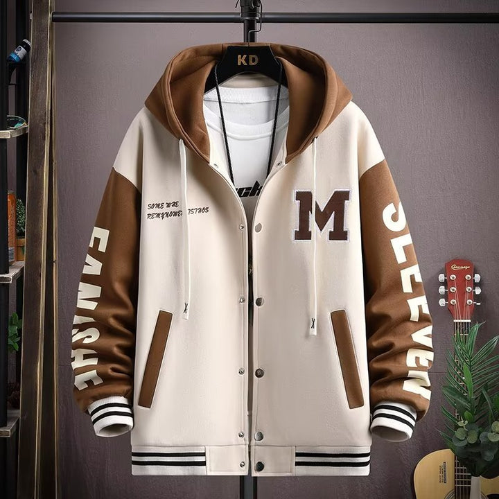 Boys Colorblock Hoodie Jacket for Teen Daily Wear Style