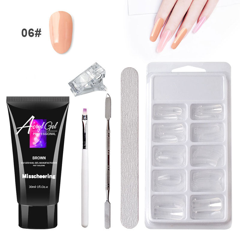 Eco-friendly gel nail polish kit with professional curing lamp and durable leather storage case
