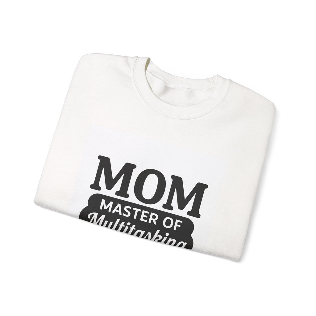 Multitasking mom sweatshirt styled for errands or lounging

