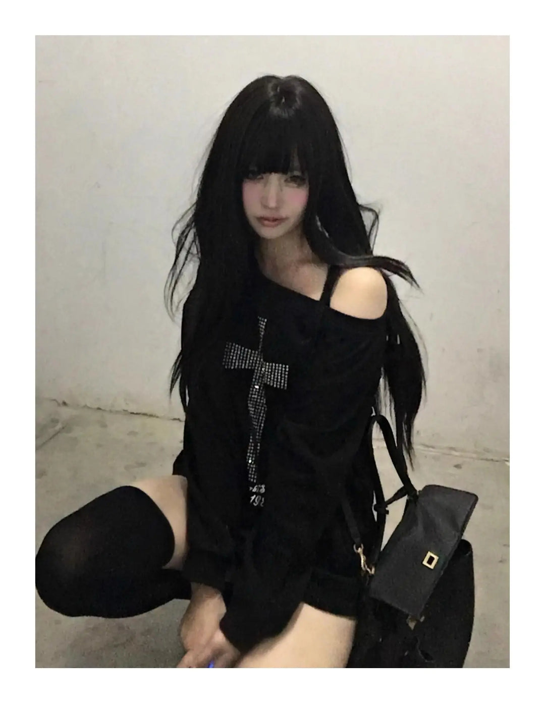 Edgy Black Y2K Women&