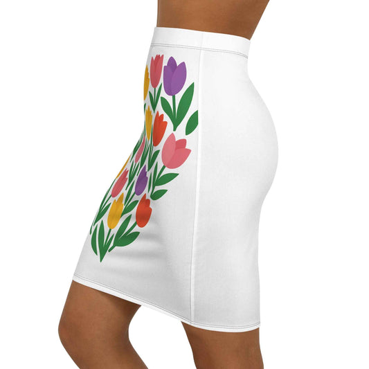 Floral Pencil Skirt – Elegant & Stretchy Fit