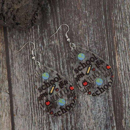 Teardrop Acrylic Letter Earrings - Make a Statement