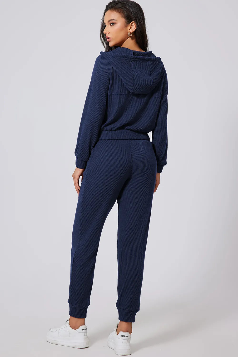 Elevate your workout with this chic activewear hoodie &amp; joggers set.