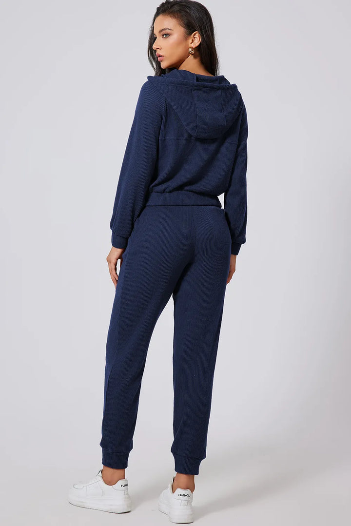 Elevate your workout with this chic activewear hoodie &amp; joggers set.