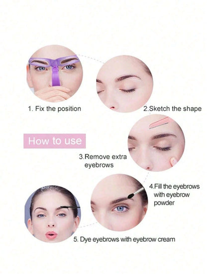 Eyebrow Stencils close-up – pick the shape that fits your face