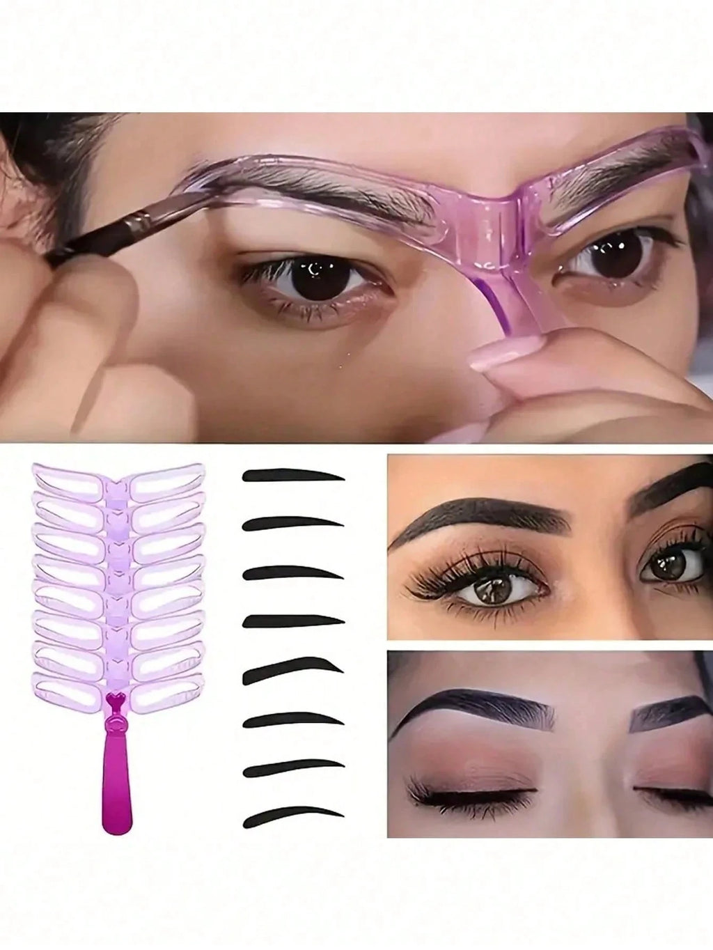 Eyebrow Stencils kit – 8 shapes for quick, precise brow mapping
