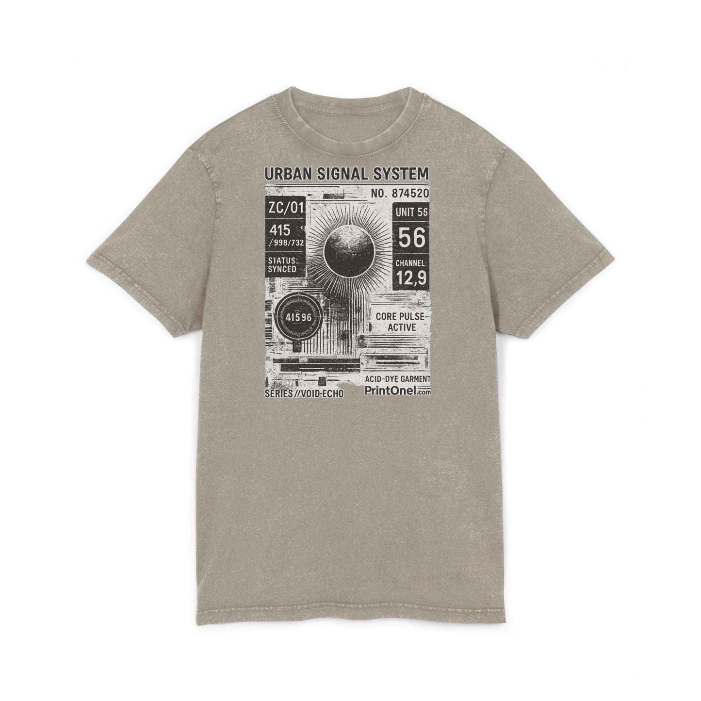 Urban acid wash tee with graphic print