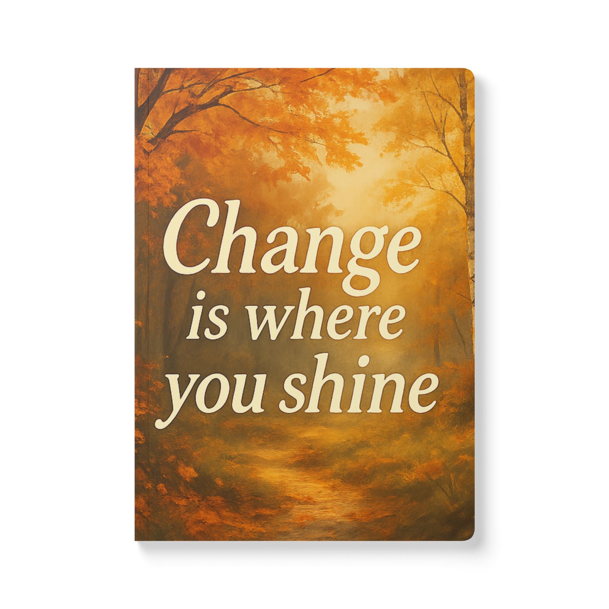 Fall decor inspired softcover journal for mindfulness and reflection