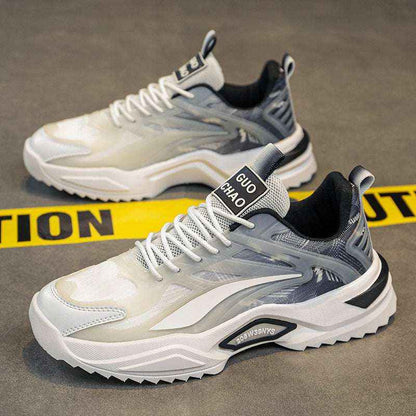 Men's Dad Sneakers - Thick-Sole Lace-Up Comfort