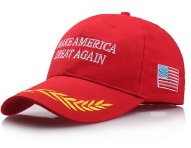 Fashion baseball cap for men – red cotton cap with retro adjustable design
