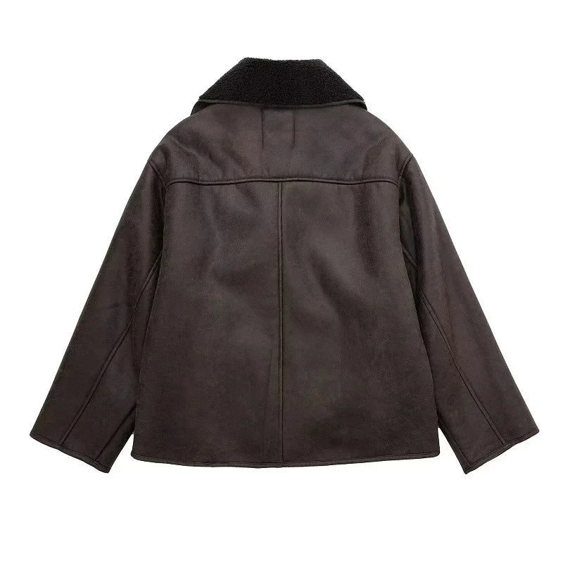 Faux leather jacket for women – durable PU, soft feel