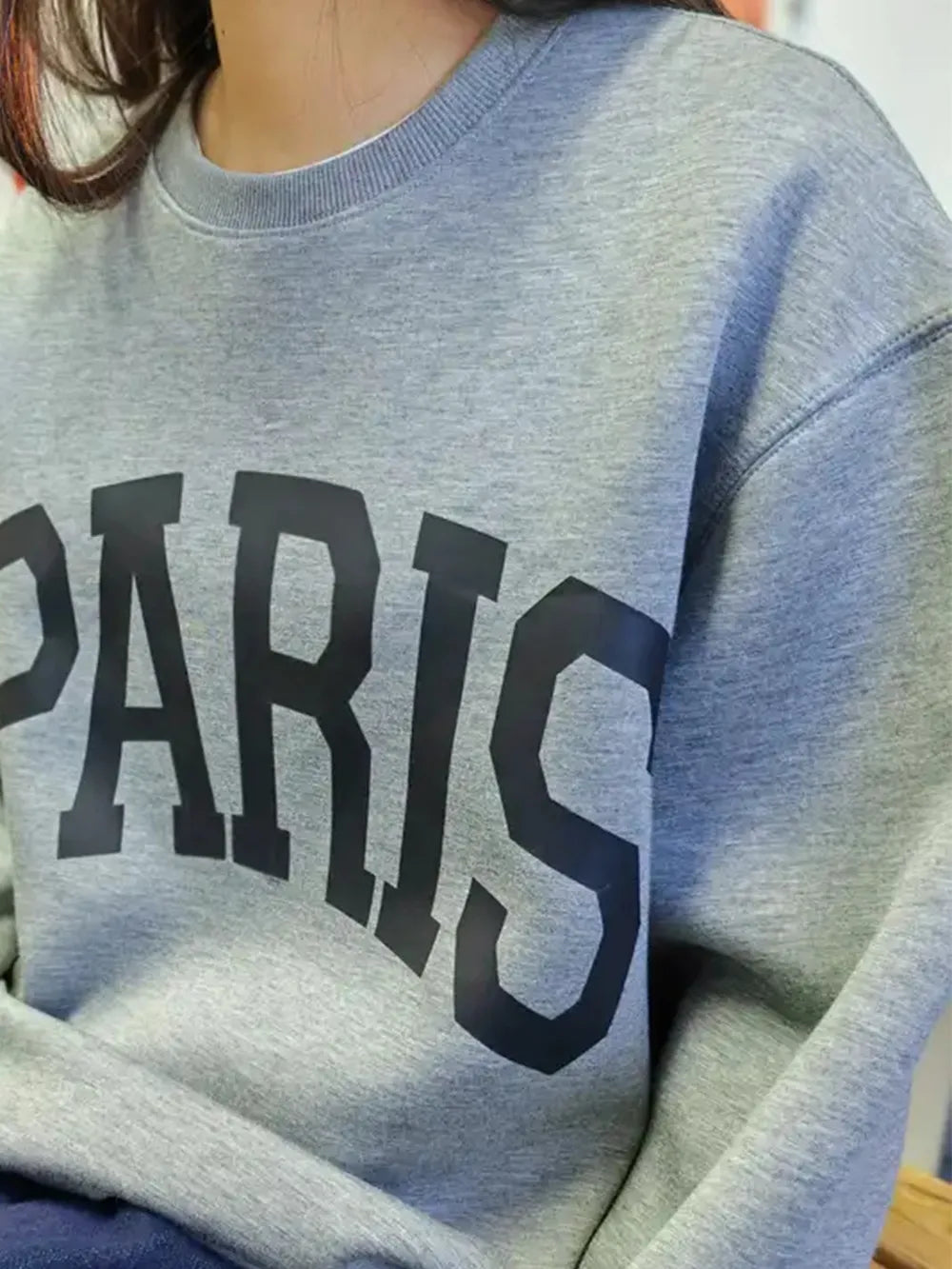 Flat Lay – PARIS Air Scuba Sweatshirt, Minimal Branding

