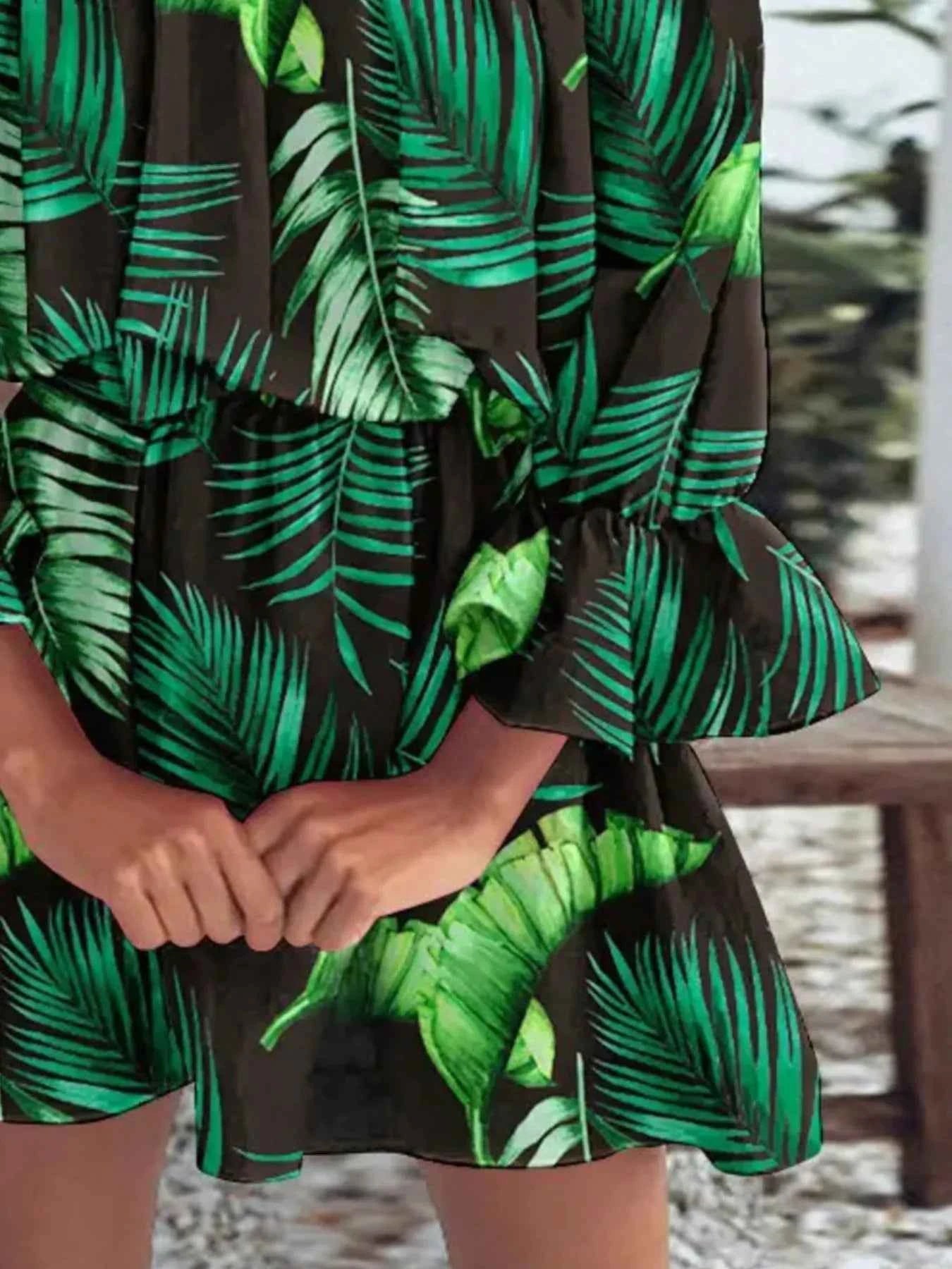 Blooming Beauty: Plus Size Off-Shoulder Mini Dress