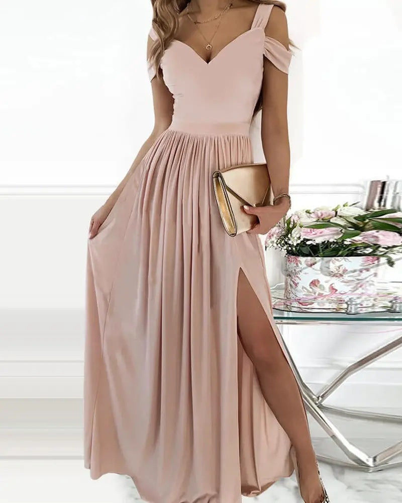 Floor-Length Pleated Dress – Texture &amp; Drape


