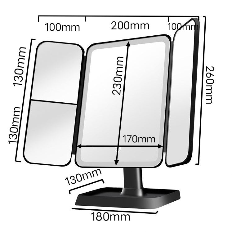 Folding Makeup Mirror – Portable, folds flat for travel and storage