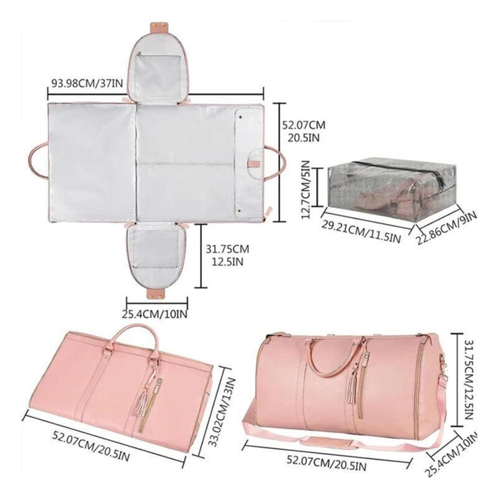 Folding Suit Bag for Business Travel with Zipper Design