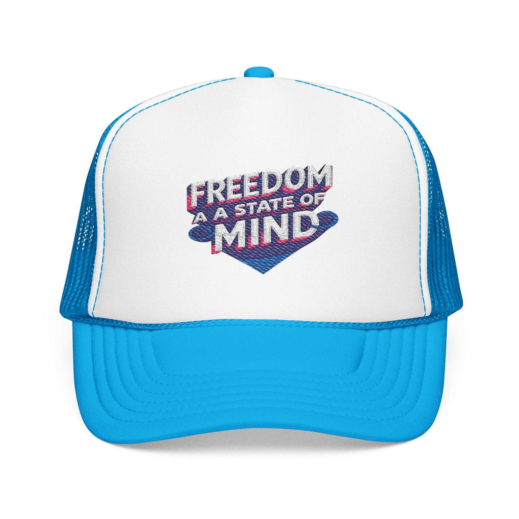 Summer-ready foam trucker hat with embroidered detail

