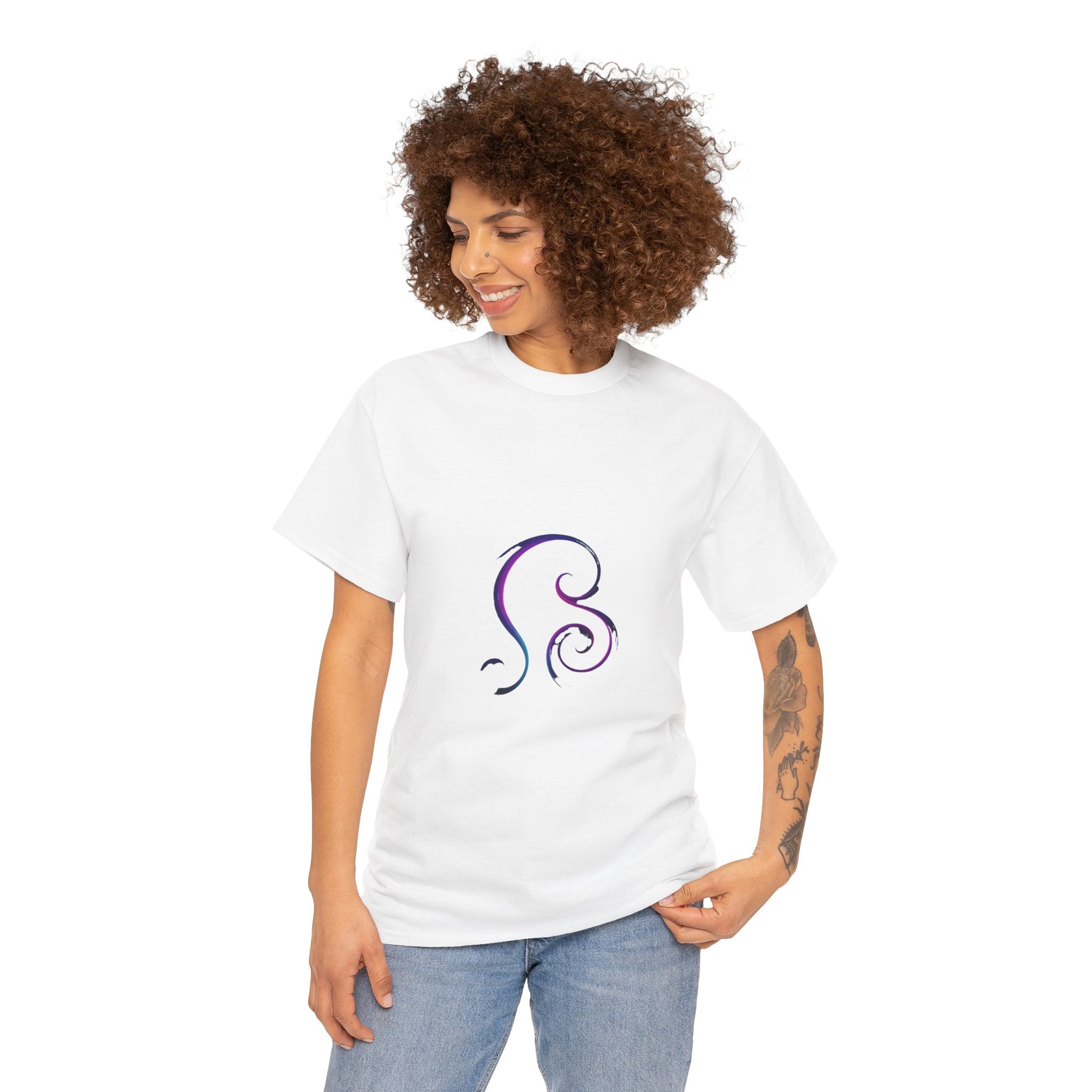 Side profile image highlighting luxe fit drape and shoulder tape reinforcement on tee garment. premium!!! showcasing detail.!

