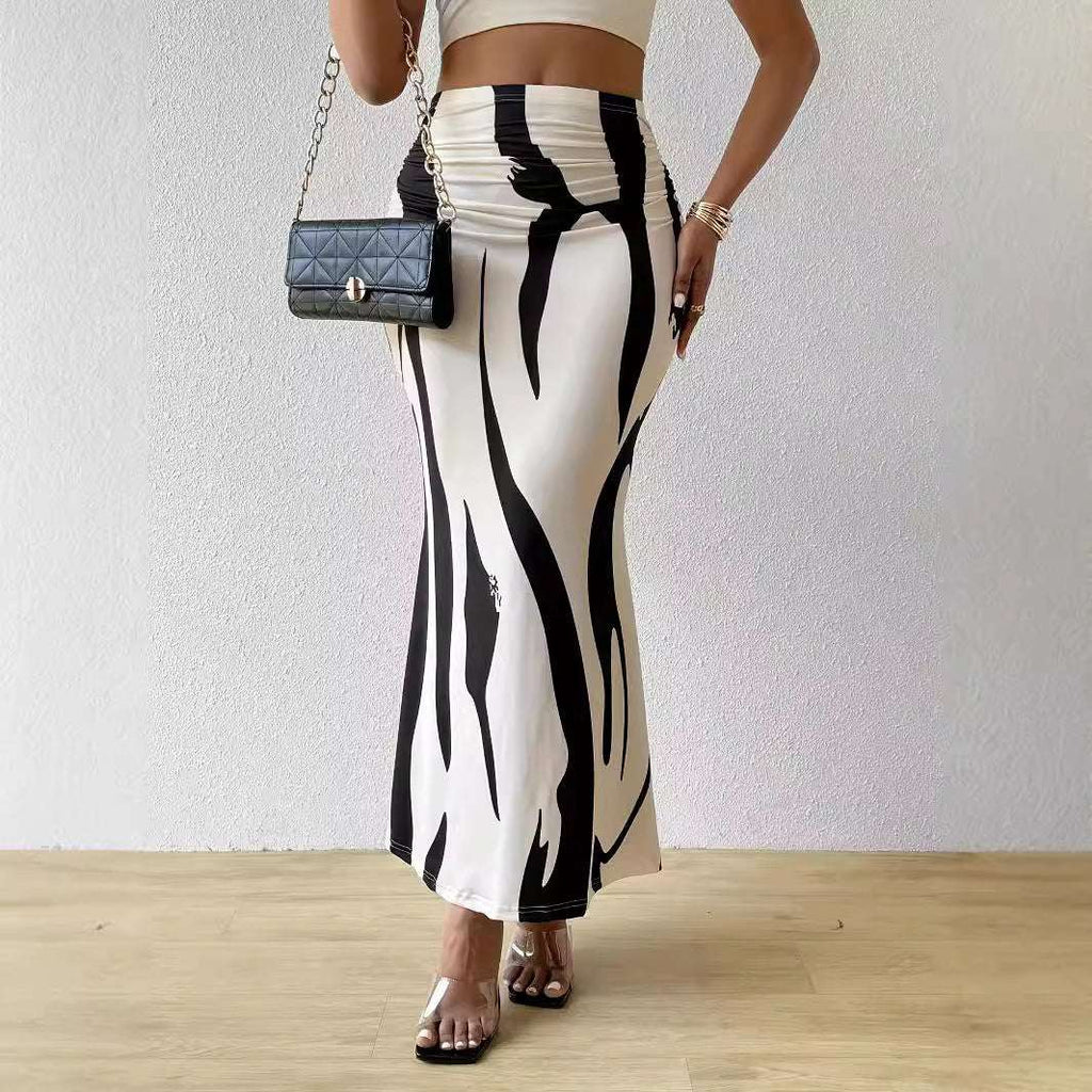 Full outfit with zebra dress and accessories for a chic ensemble

