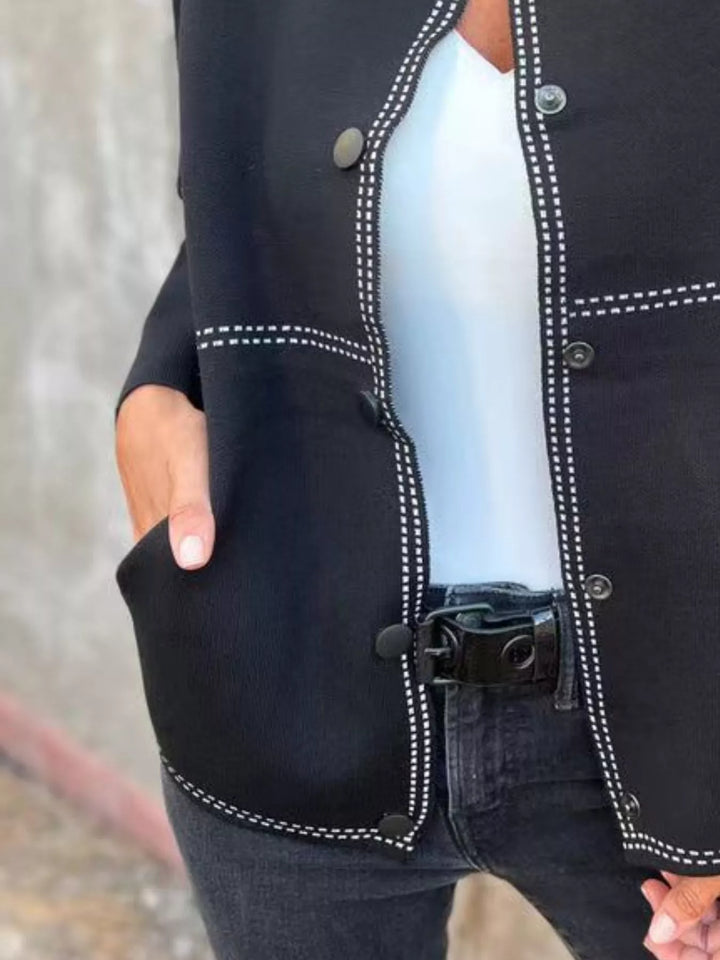 Full size S–5XL plus size button up cardigan – soft acrylic blend