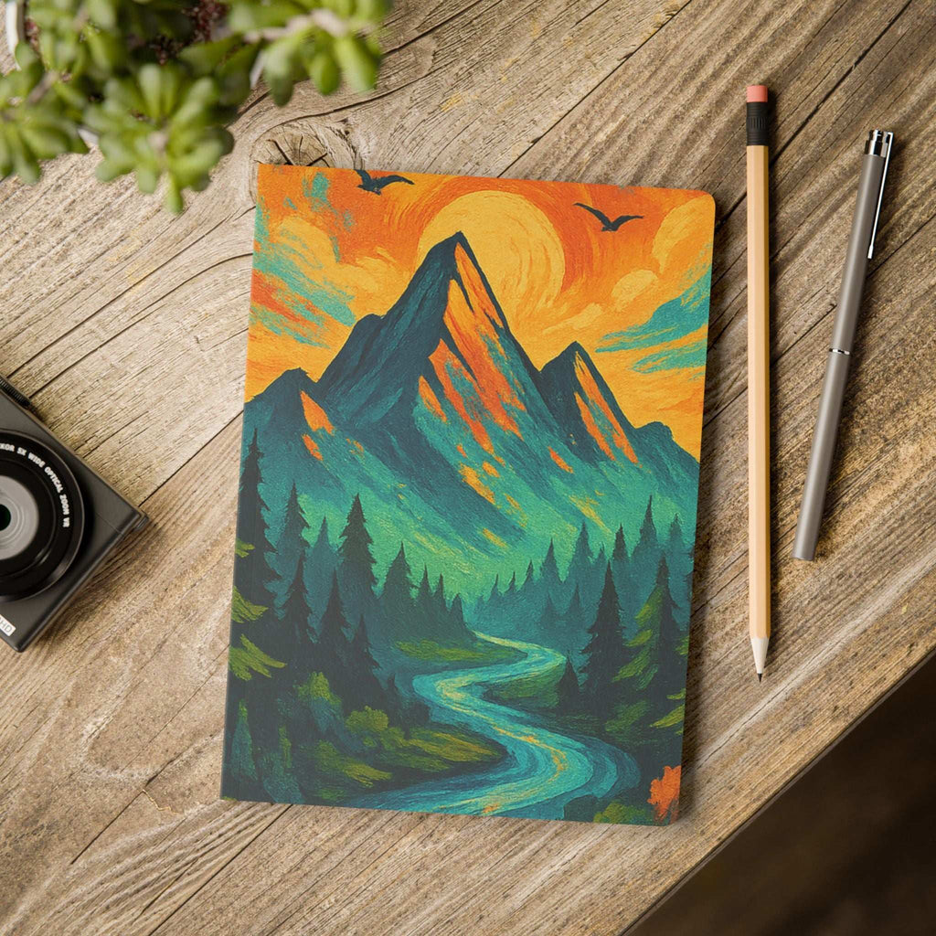 Nature-themed journal with pencil, perfect for creative journaling

