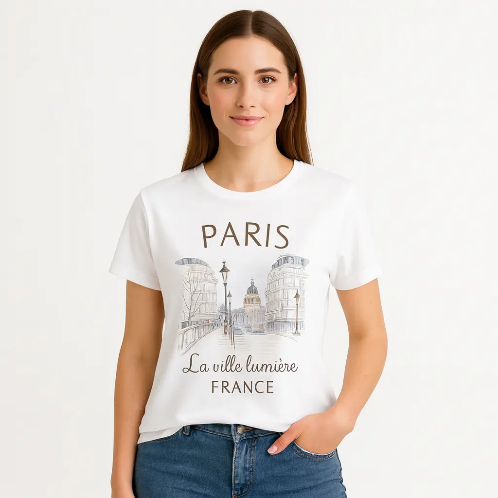Gift-ready fold – Paris T Shirt packaged for birthdays and holidays