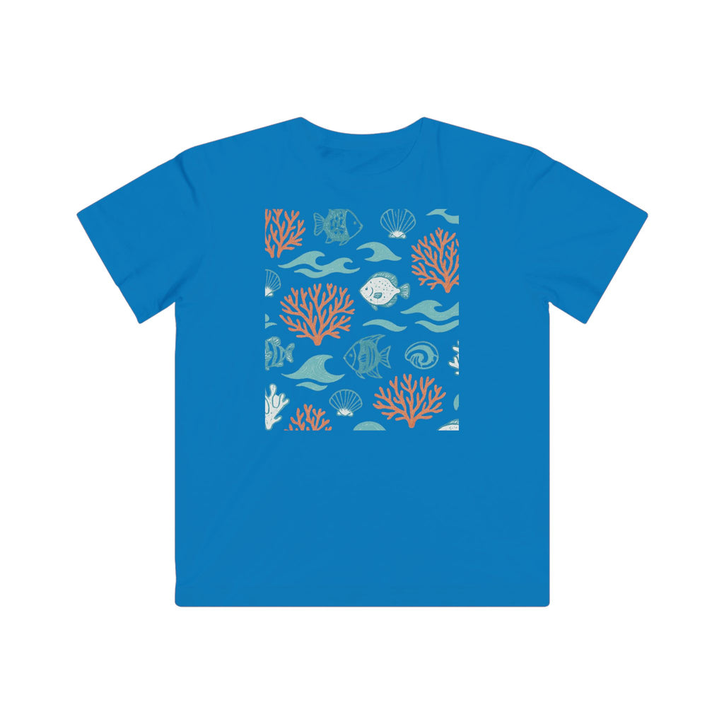Girl in Under the Sea Kids Tee smiling during summer play


