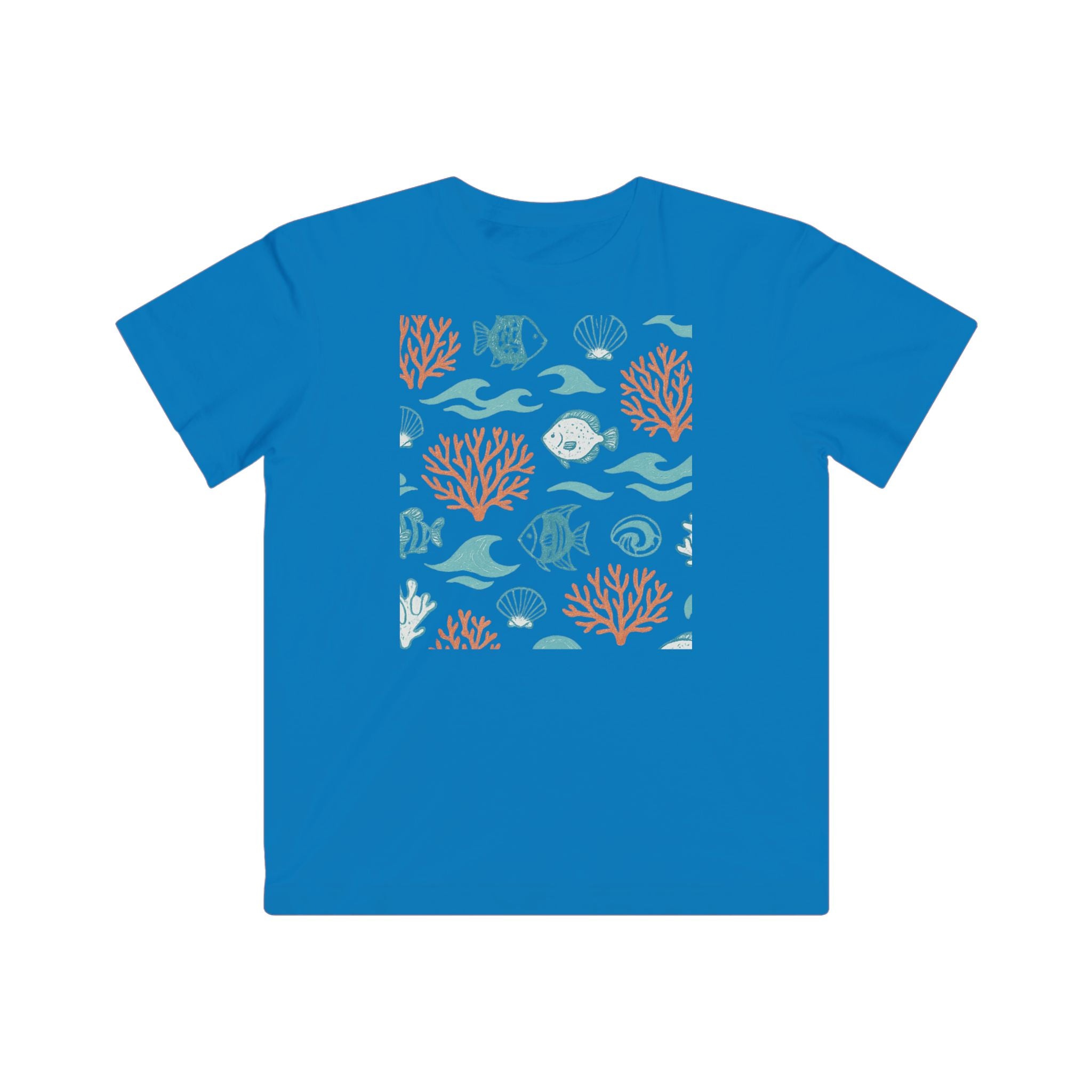 Girl in Under the Sea Kids Tee smiling during summer play

