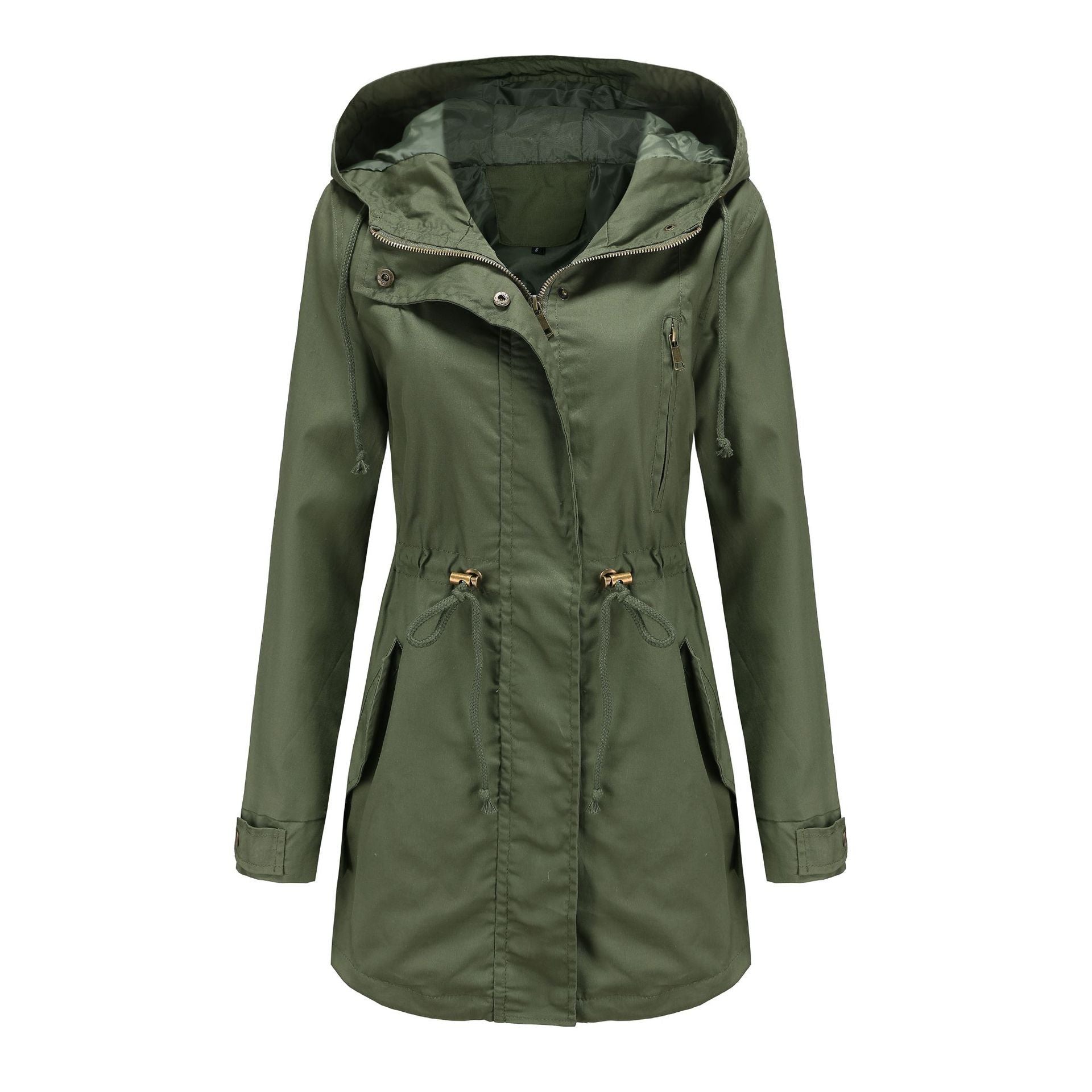 Gray Cotton Anorak – Thick Cotton, Heat-Set Shape, Pockets