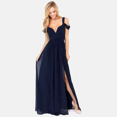 Greek Style Pleated Dress – Back Silhouette

