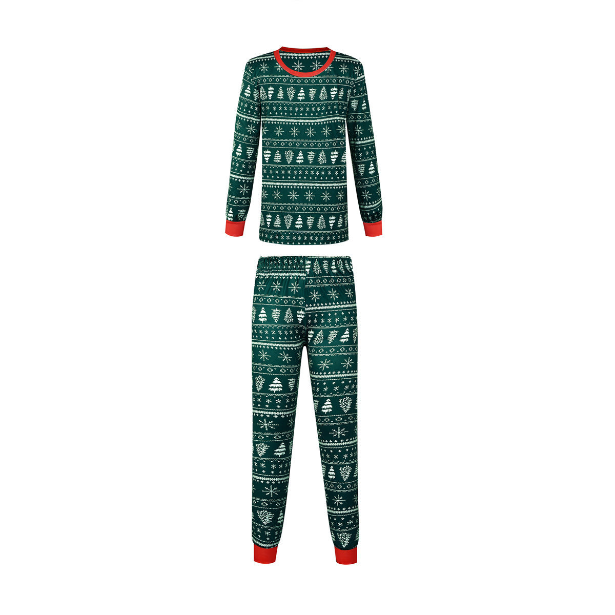 Green Holiday Glow Christmas Family Matching Pajamas Parent-Kid Style