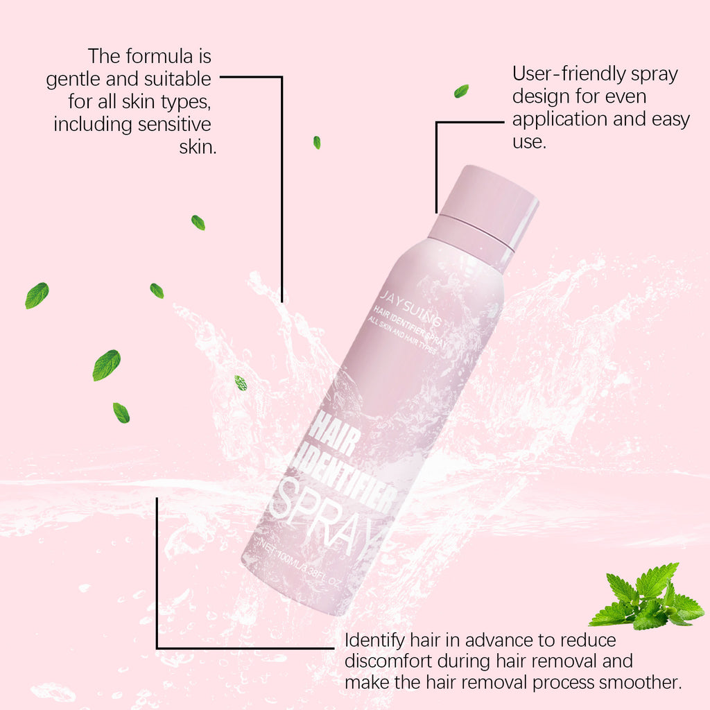 “Hair Identifier Spray with PET bottle and minimalist label design”

