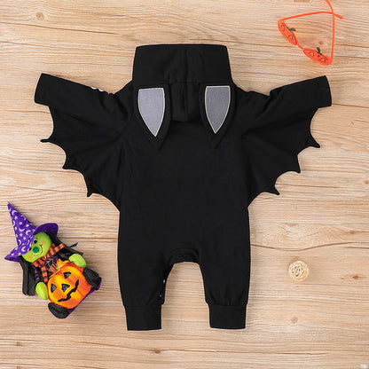 Halloween Bat Baby Romper – Cute bat ears hood costume look
