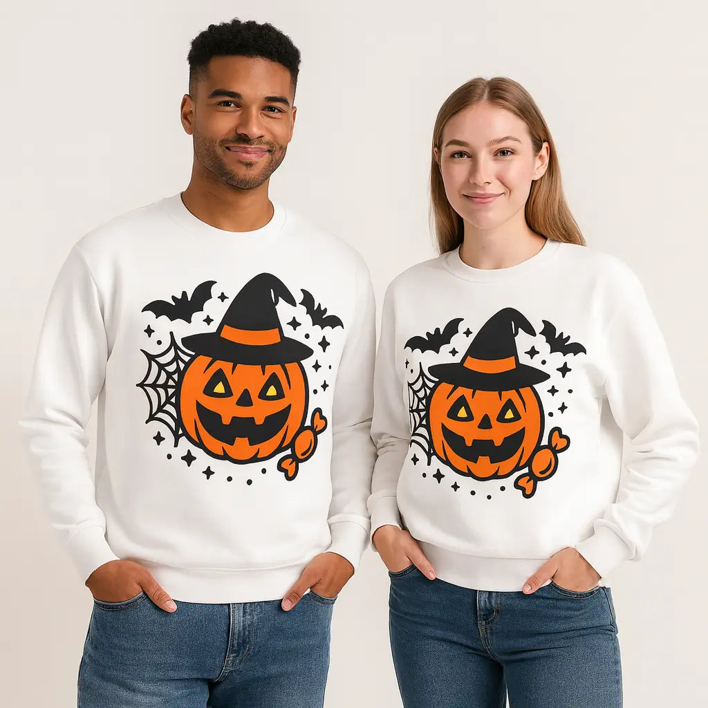Halloween Pumpkin Sweatshirt – pumpkin carving night look