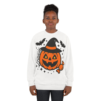 Halloween Pumpkin Sweatshirt – vivid all-over print for parties