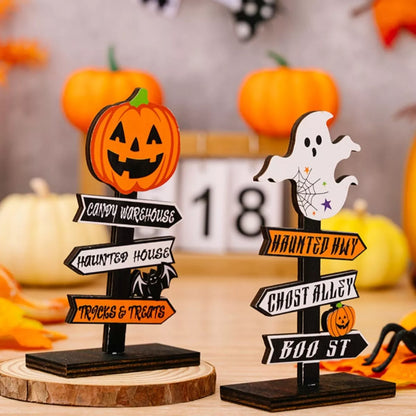 Halloween Wooden Signpost Ornaments – Mix & Match Colors