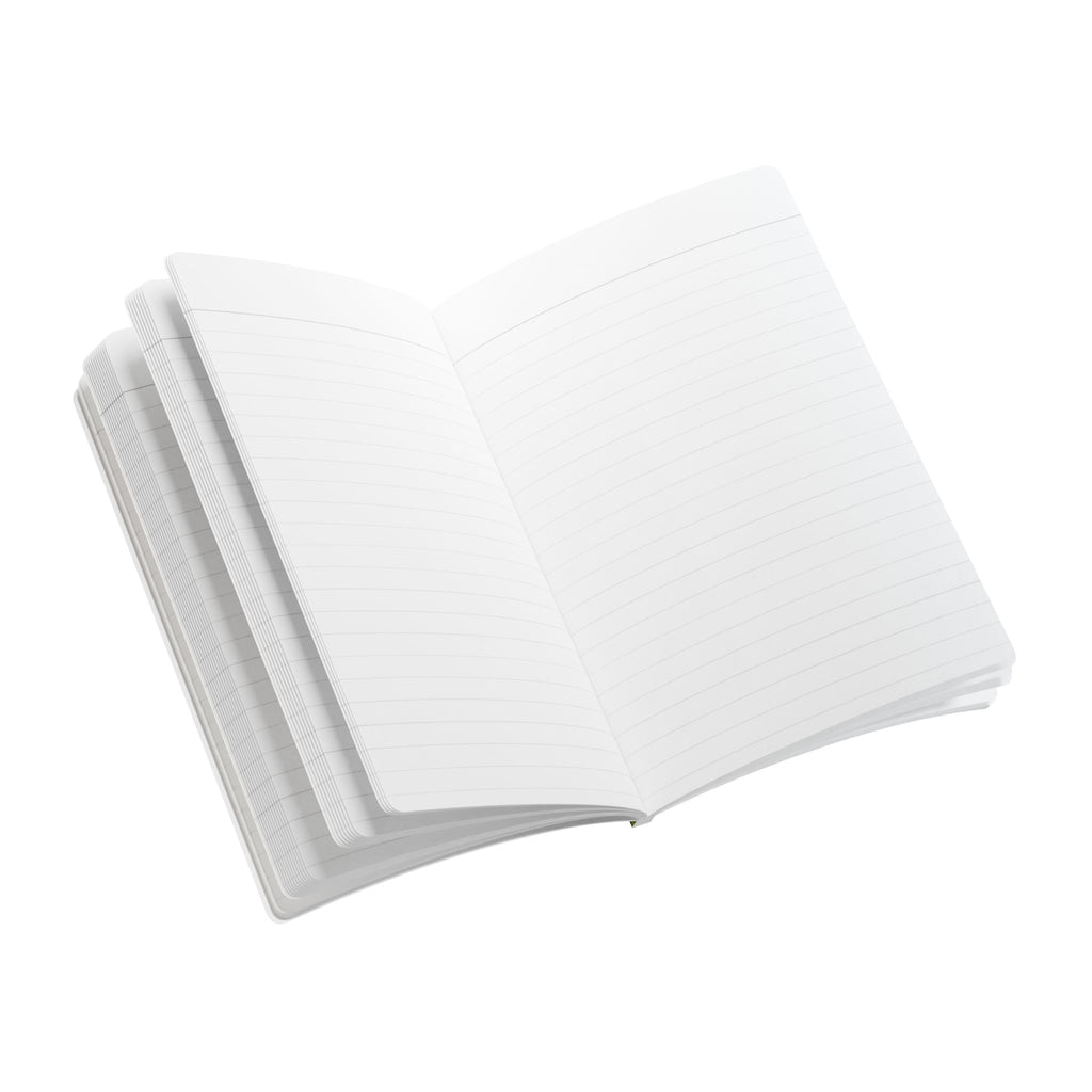 Beautiful mountain-themed journal set next to travel gear

