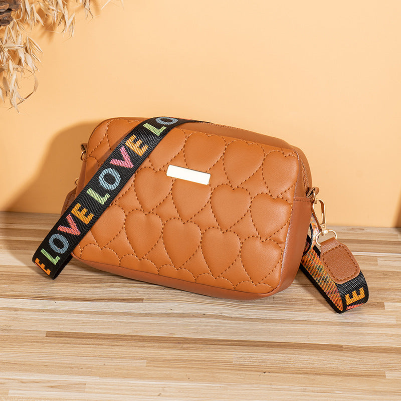 Heart-Stitched Casual Woman’s Bag – Trendy and Functional