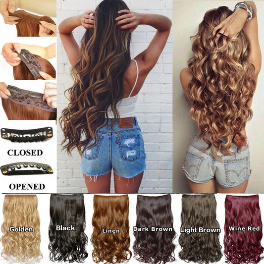 Heat-Resistant Synthetic Curly Hair Extensions

