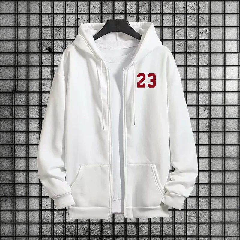 High-Impact Men's Tracksuit: Full-Length Sleeves and Elastic Waist for Seasonal Comfort