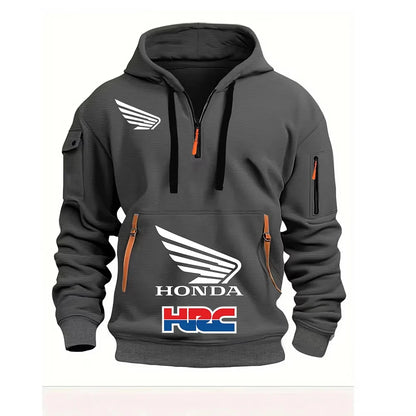 Honda Men’s Zip Hoodie with Comfortable Hooded Collar