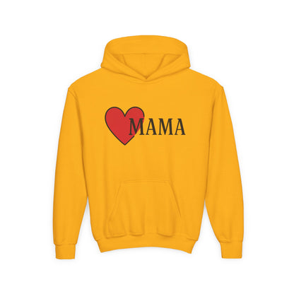 Hoodie folded with visible ‘Love Mama’ text – great gift idea

