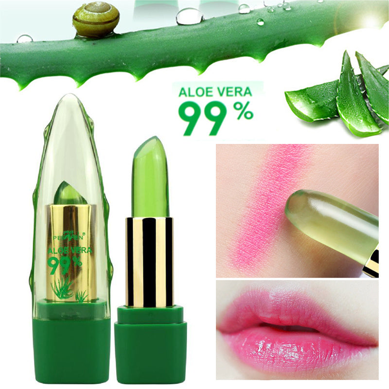 Hydration test – Aloe Vera Color Changing Lipstick vs bare lips