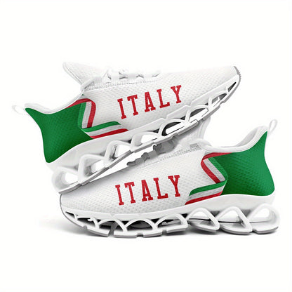 Italy Flag Sneakers – lifestyle shot with denim, casual weekend fit