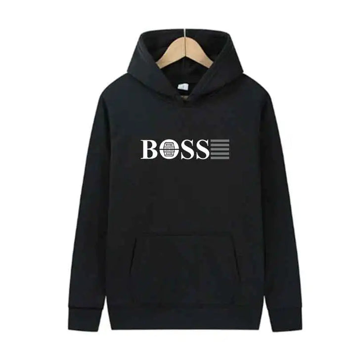Jogging hoodie for men – ribbed cuffs and kangaroo pocket