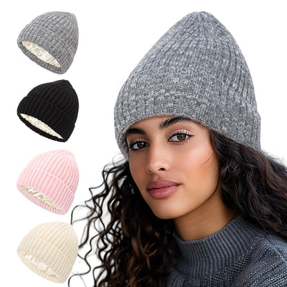 Khaki Women's Knitted Hat Keeping You Cozy in Cold Weather